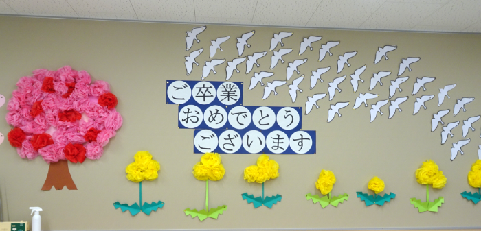 R7卒業生の教室掲示