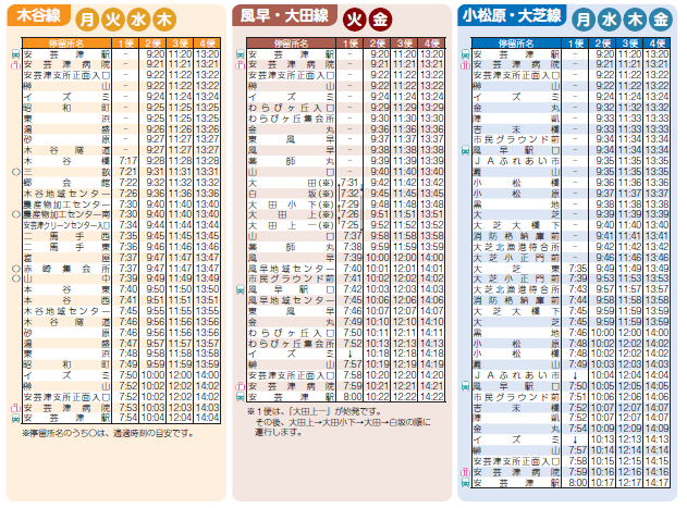 海風バス時刻表