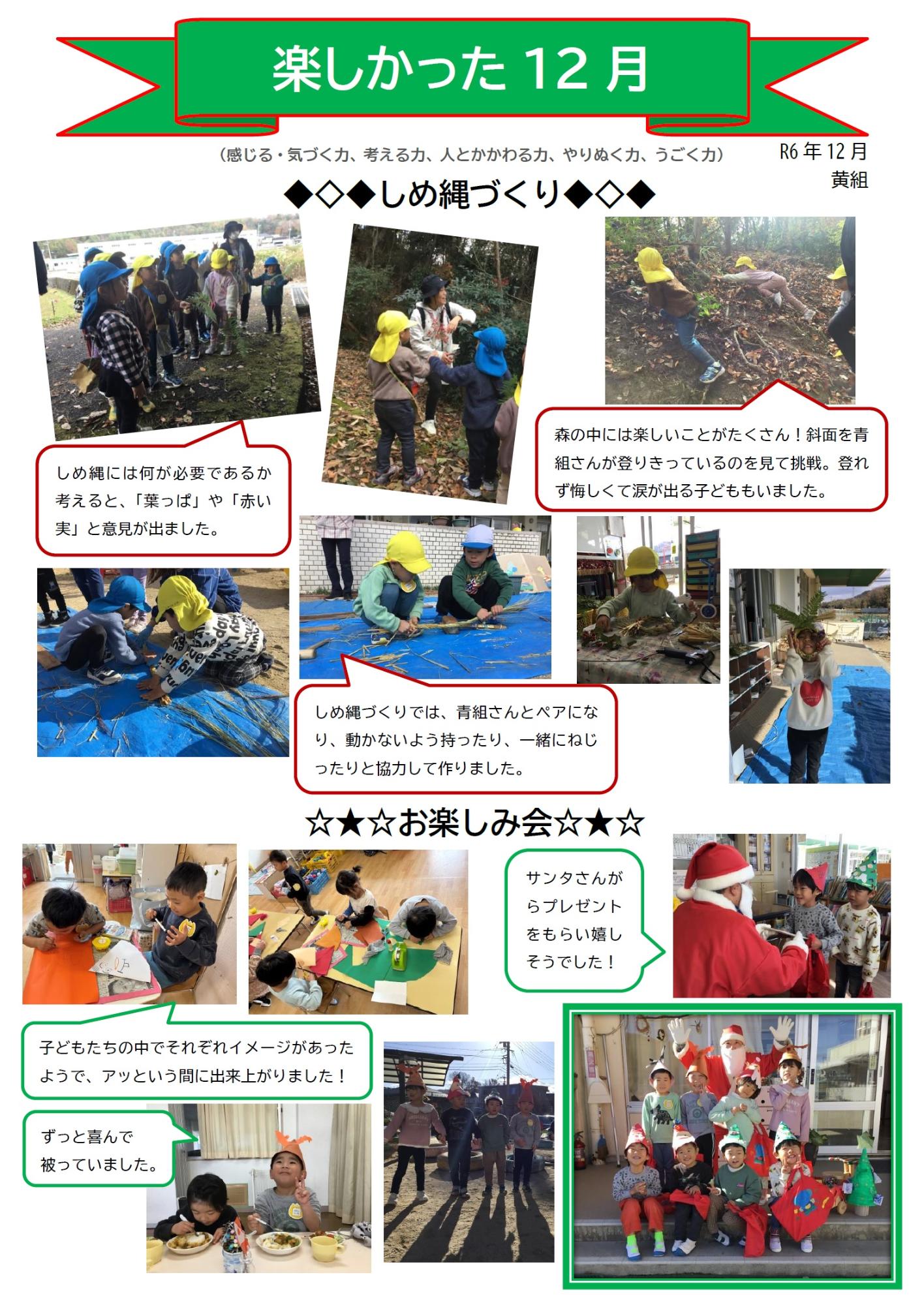 ドキュメンテーション12月黄組