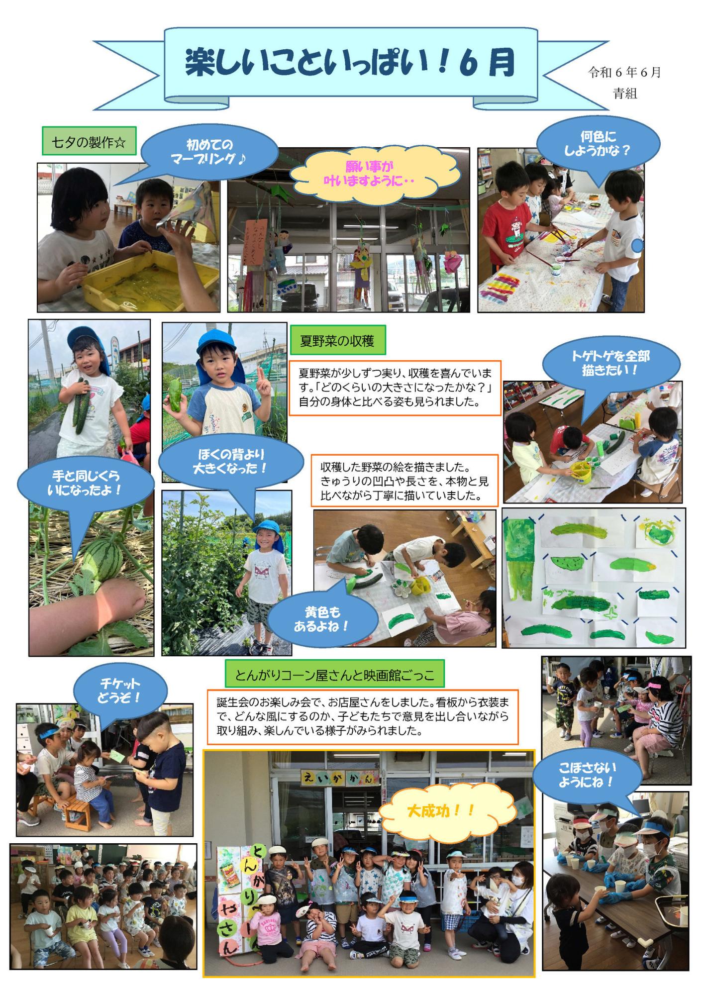 ドキュメンテーション6月 青組