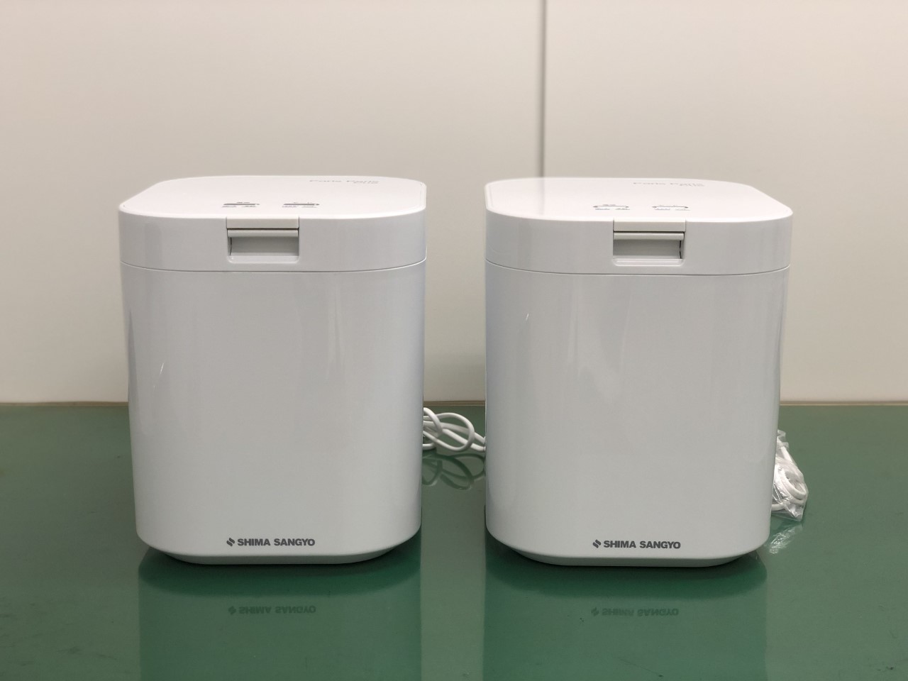 寄贈いただいた電気式生ごみ処理機。