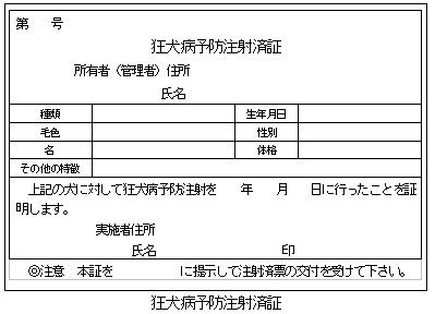 狂犬病予防注射検証のイラスト