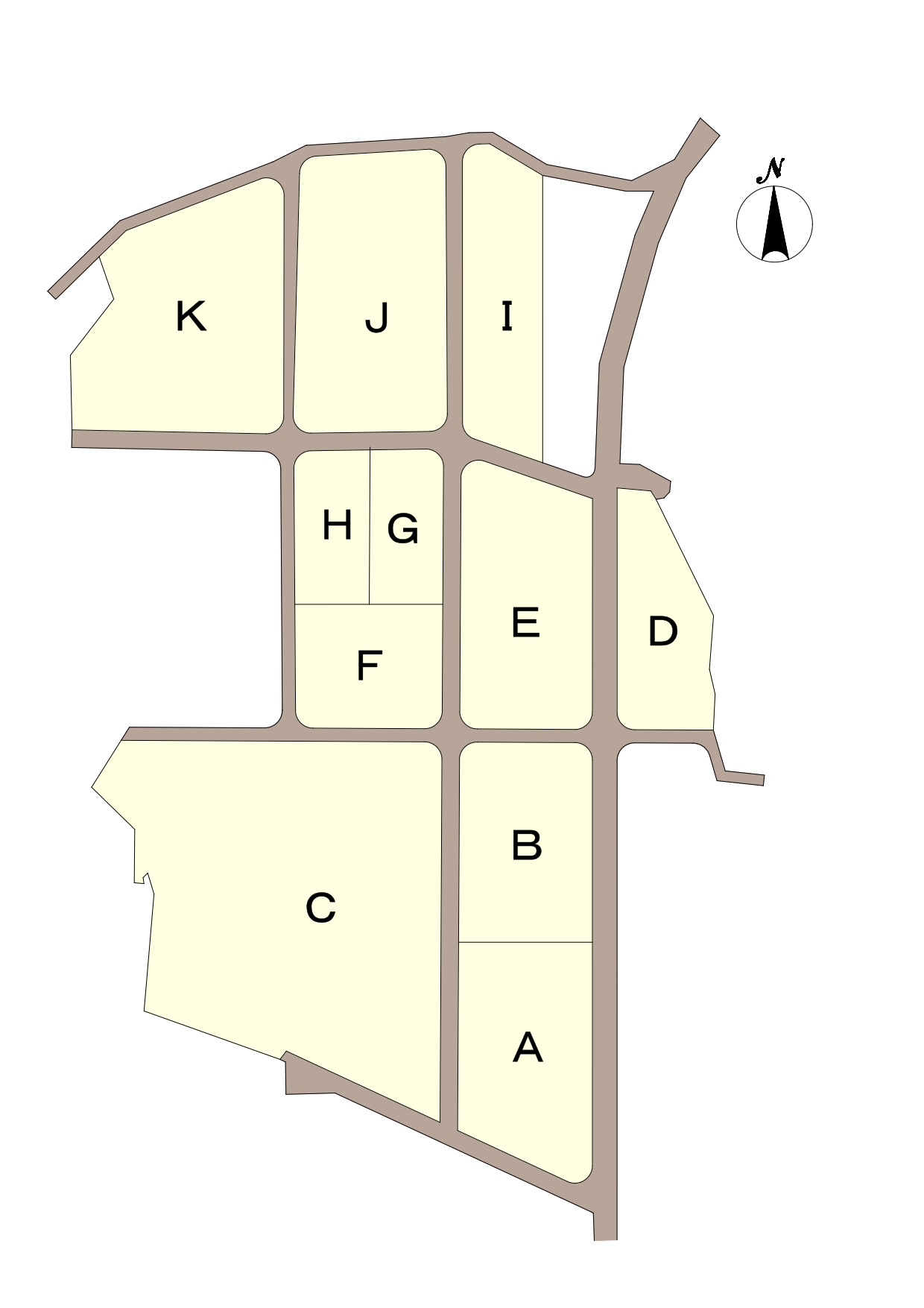 磯松工業団地の分譲図のイラスト