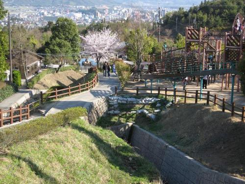 憩いの森公園の渓流近くの写真