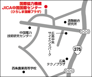 ひろしま国際プラザの地図