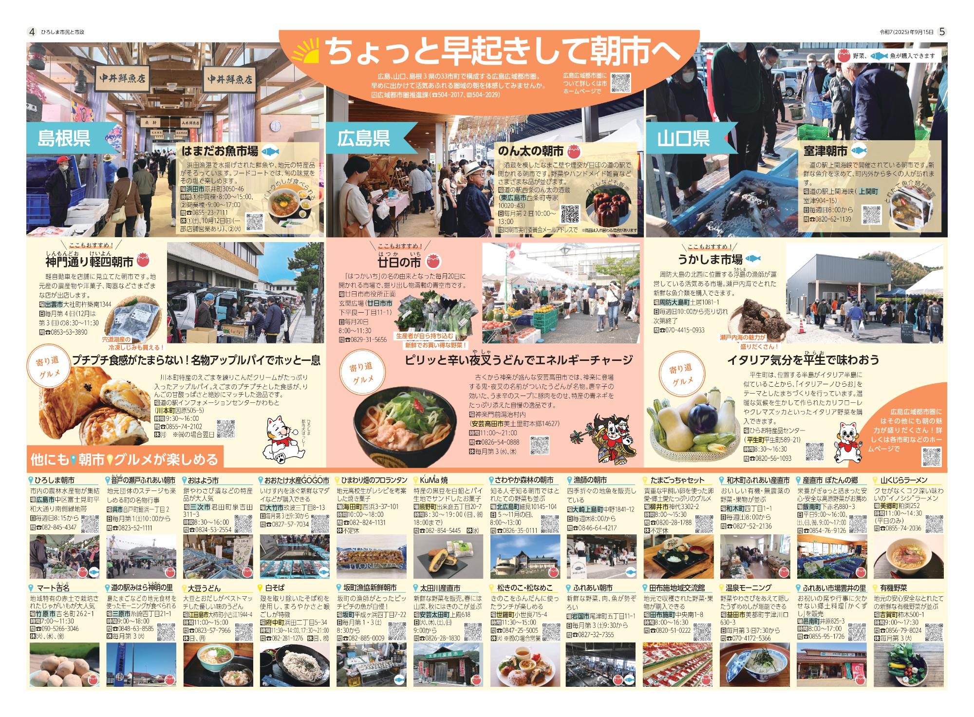 ちょっと早起きして朝市へ