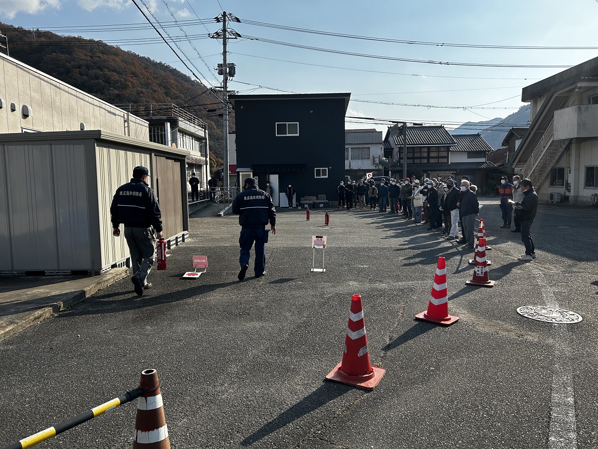 河内の防犯防災訓練