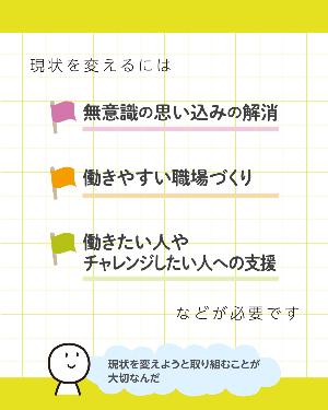 現状を変えようと取り組むことが大切です