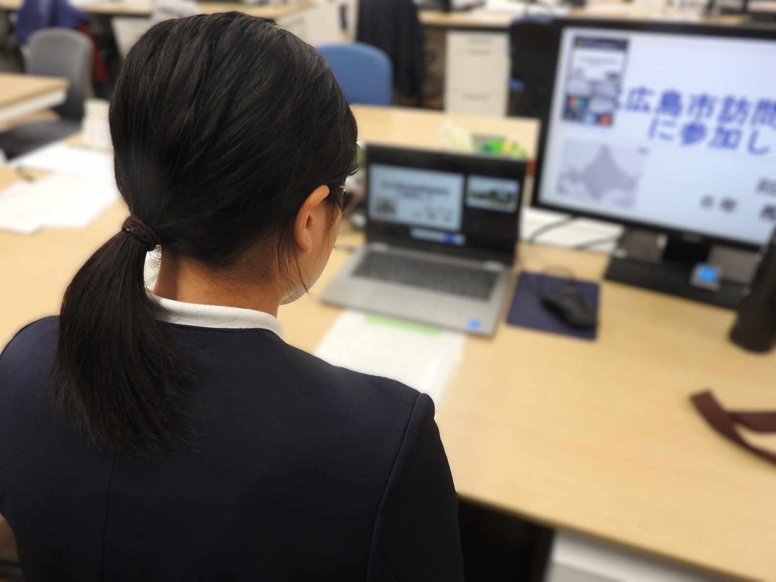北広島市訪問の報告会の様子2