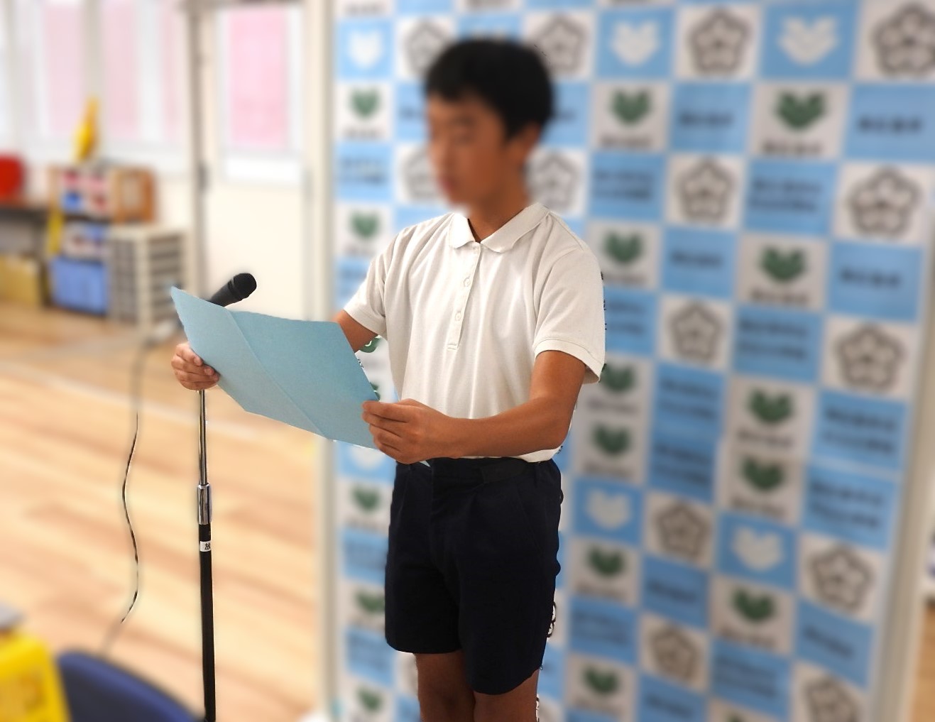 体育朝会「プール納め」の様子6