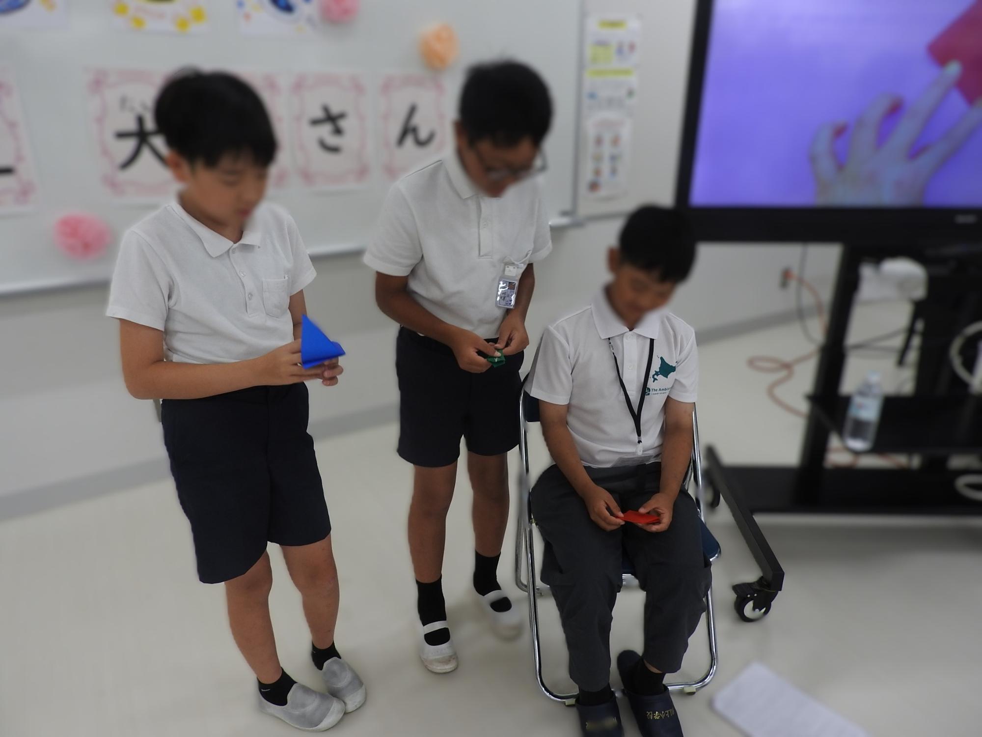 全校登校日の北広島市交流の様子13