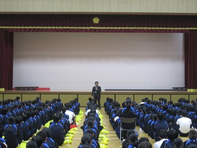 体育大会壮行式の教頭先生からの話