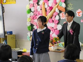 3年3組学活生徒感謝の言葉2