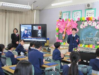 3年2組学活生徒感謝の言葉1