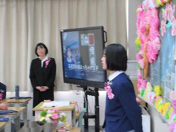 3年2組学活生徒感謝の言葉2