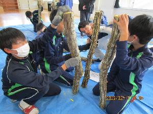 原木直線けがき