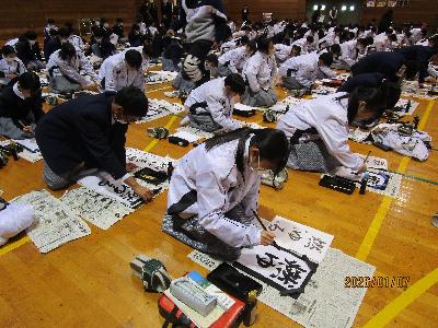 書き初め（2年生）