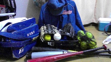たからものの野球道具です。