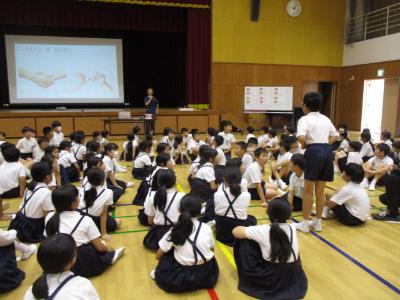 質問をしている様子です。