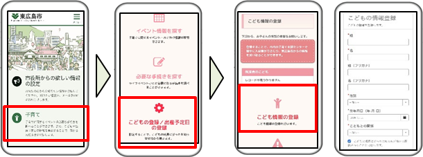 こども情報の登録