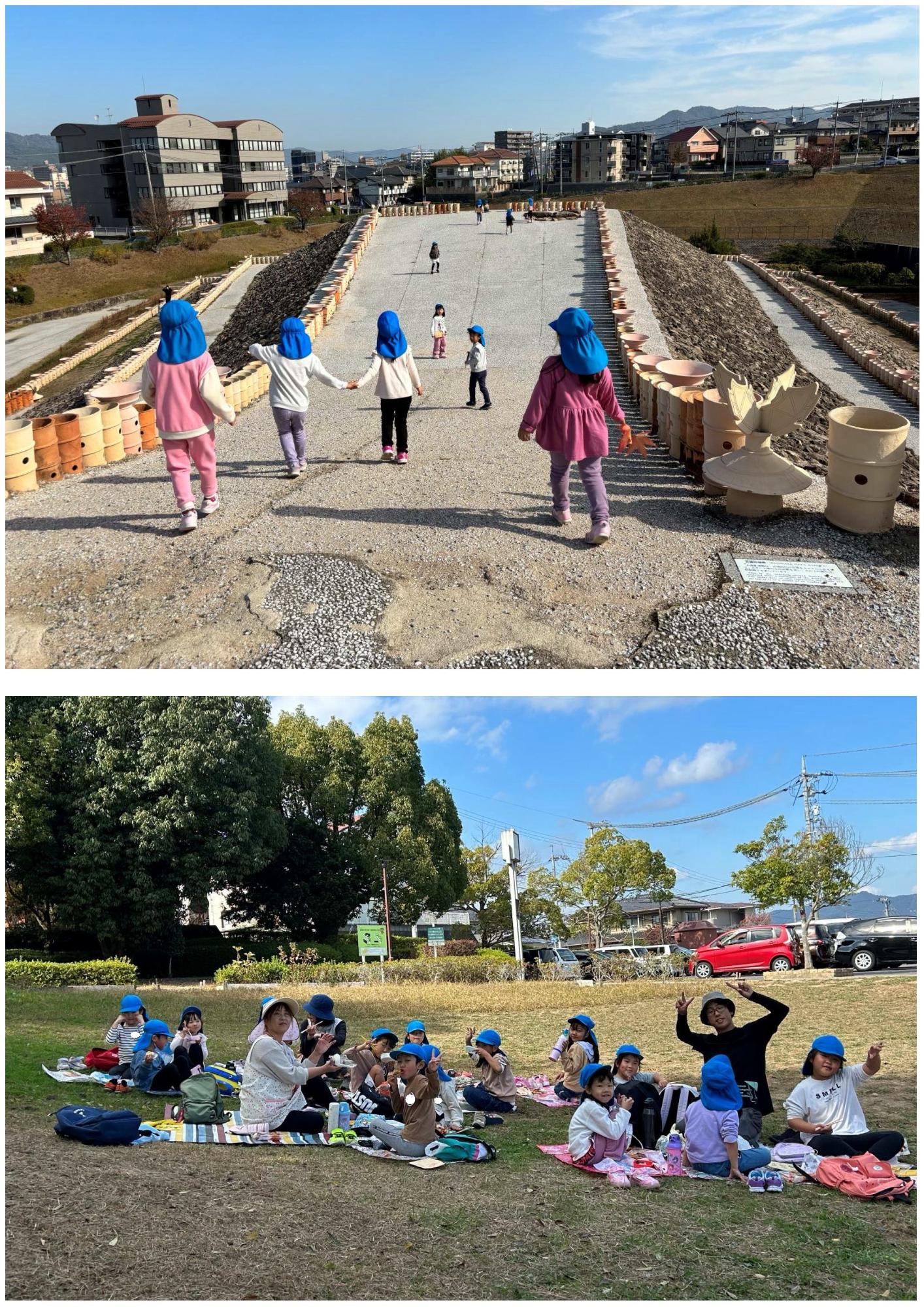 三ツ城古墳散策と公園でピクニック