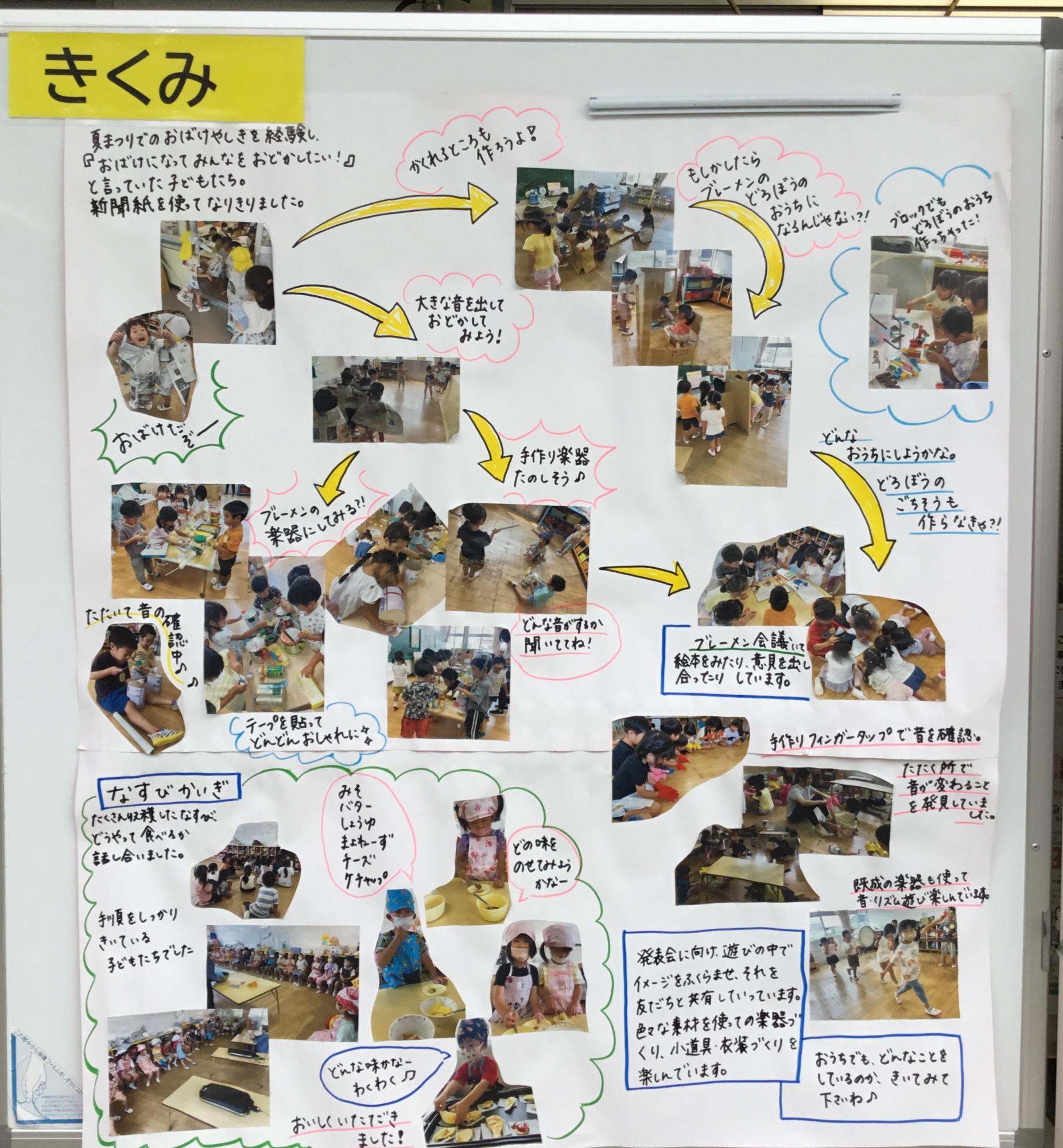 4歳児9月　おばけごっこ・なすびクッキング