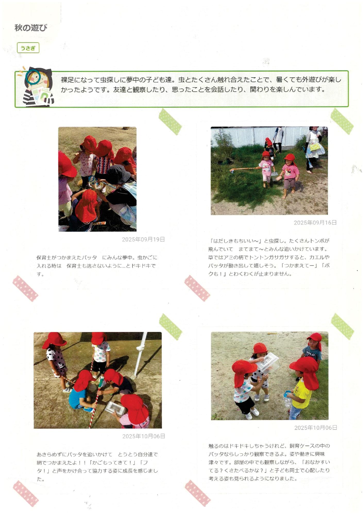 2歳児12月　秋の遊び