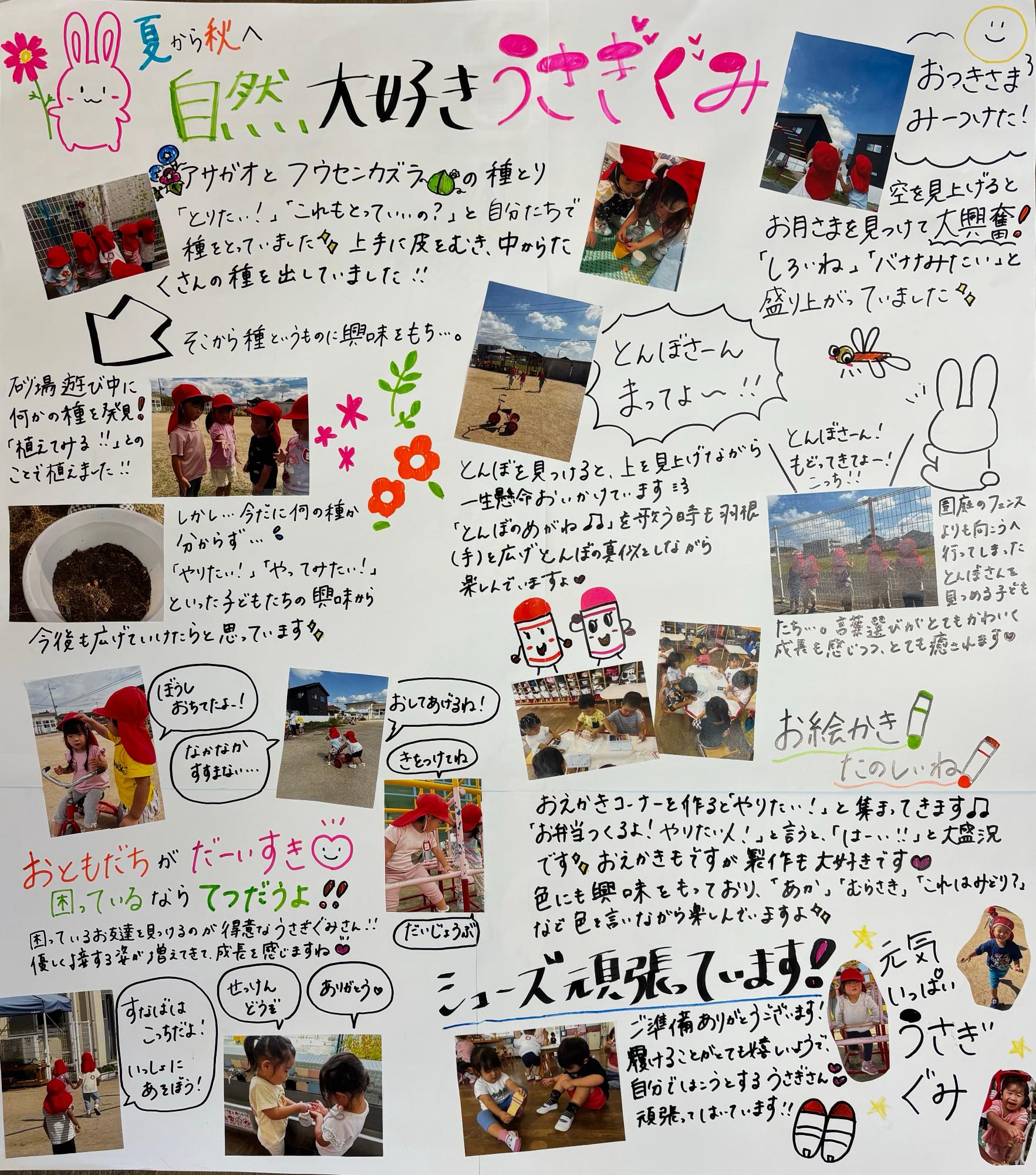 2歳児9月　秋の自然に触れて