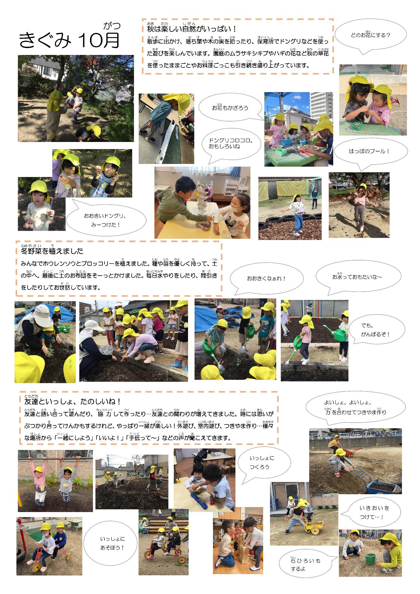 令和6年度10月黄組のドキュメンテーション