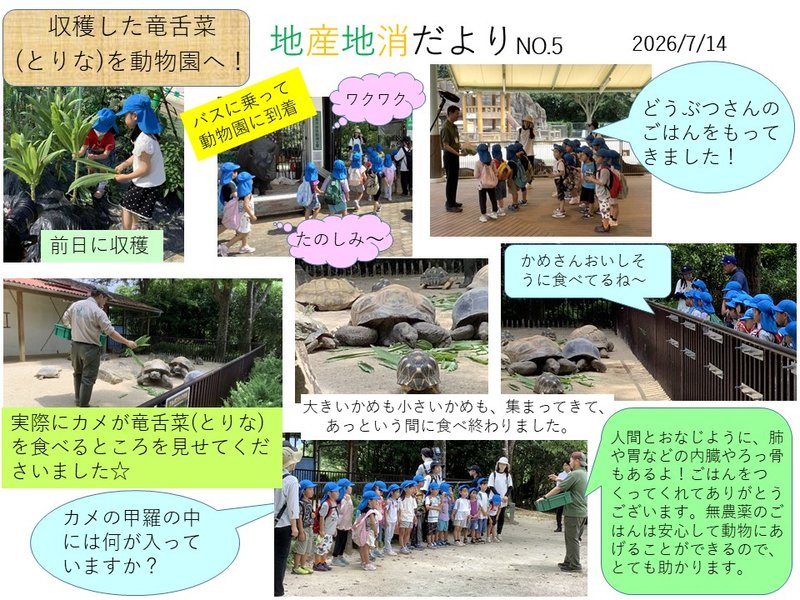 R8食育竜舌菜動物園へ