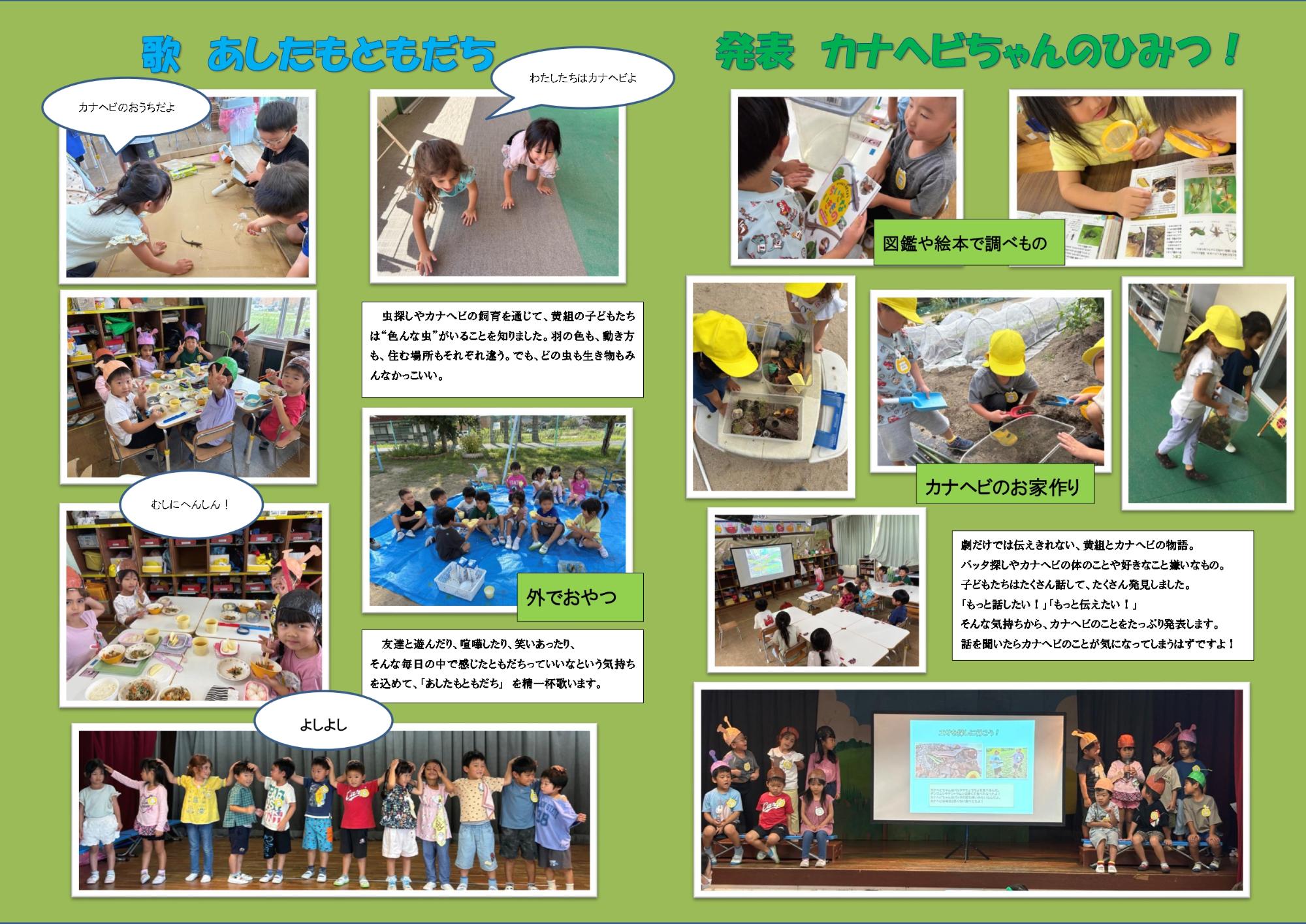 黄組の発表会の様子