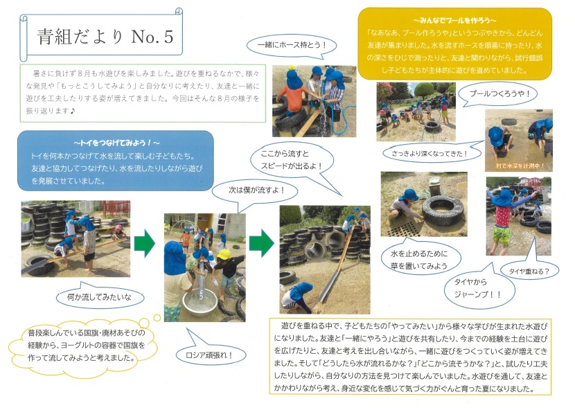 青組8月の遊びの様子