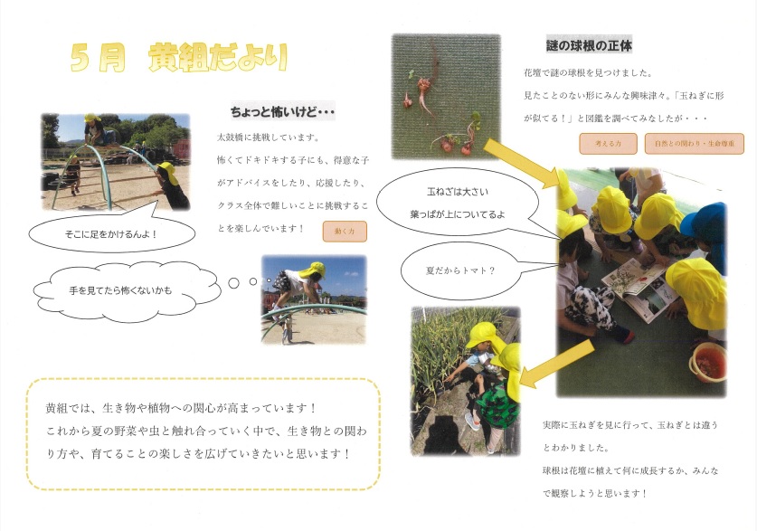 黄組の5月の遊びの様子