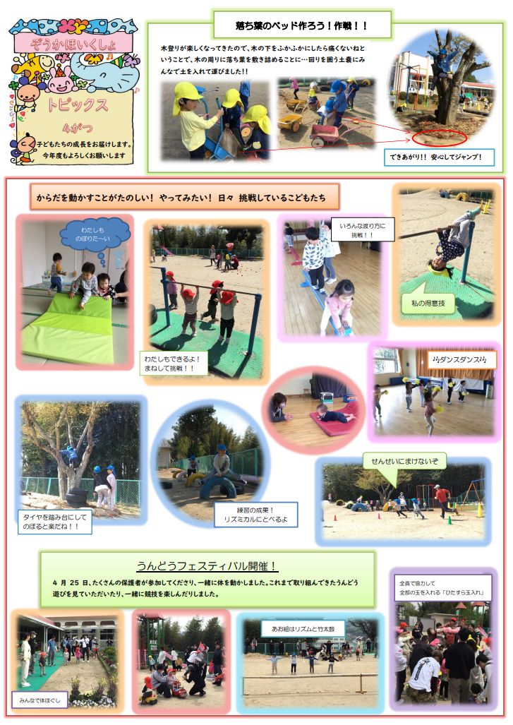 トピックス4がつ