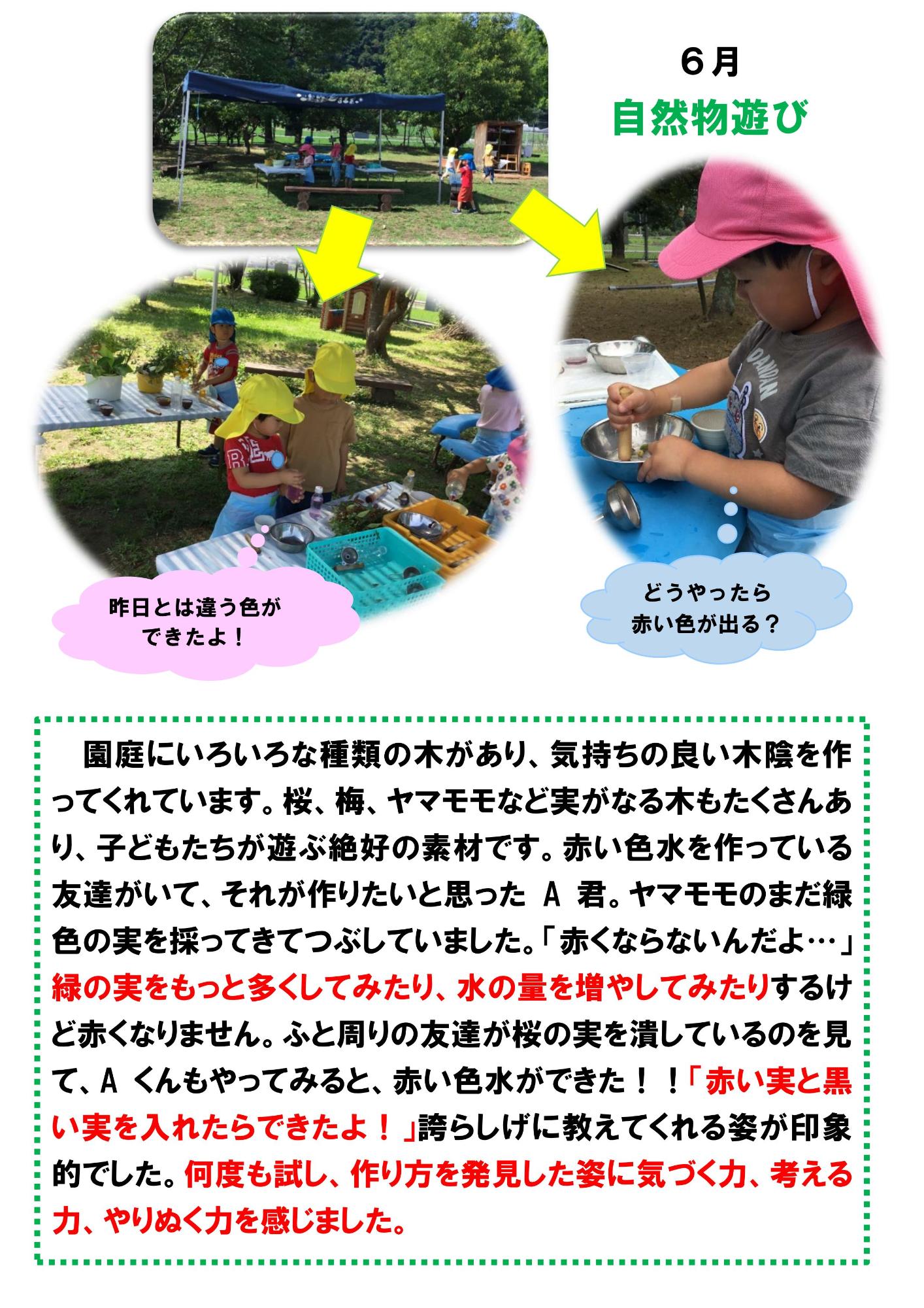 幼児組6月ドキュメンテーション