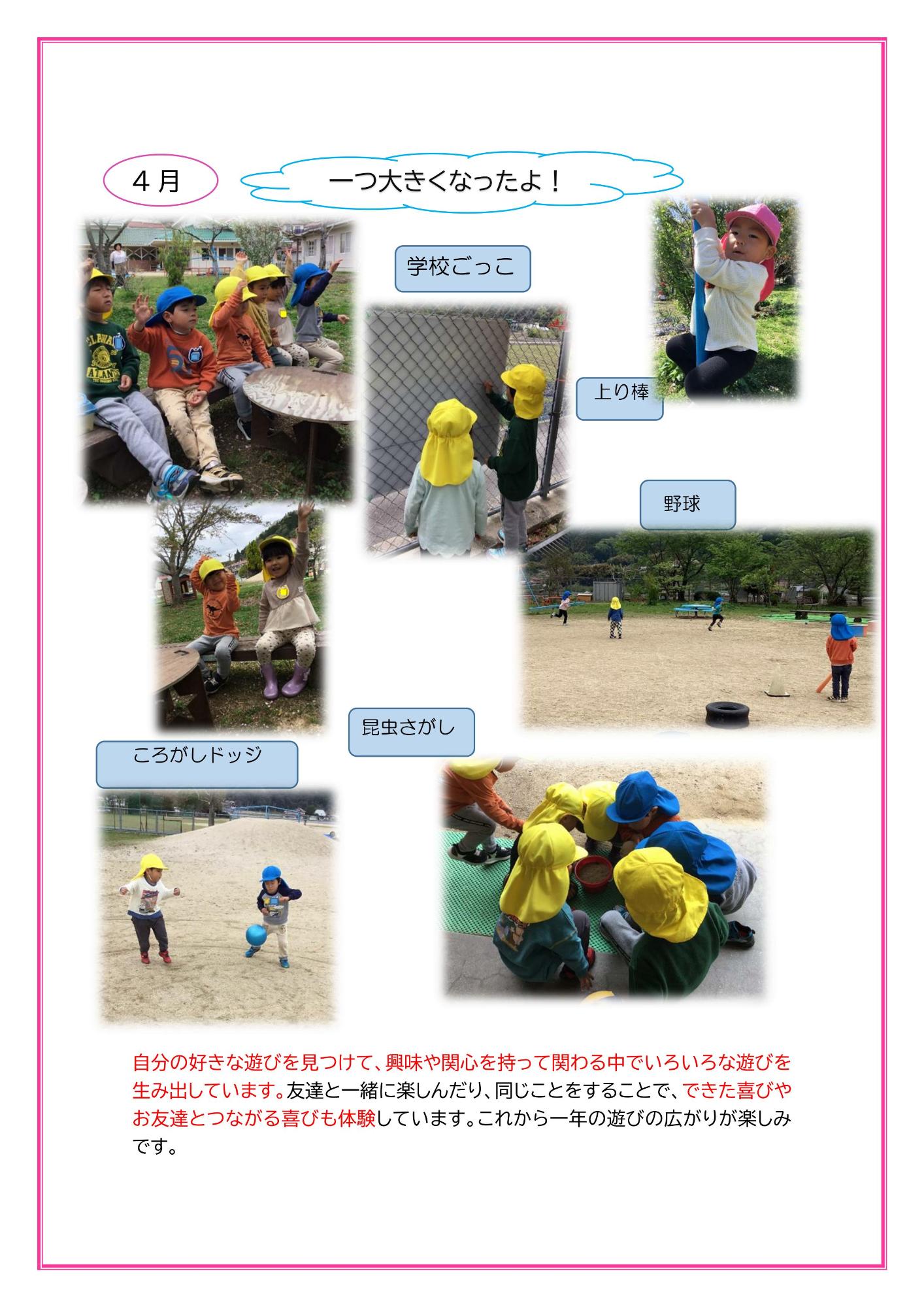 幼児組4月ドキュメンテーション
