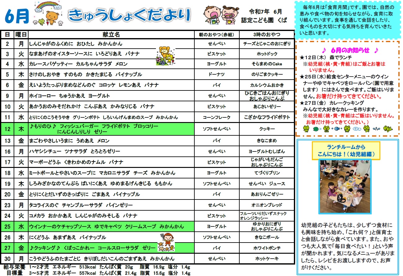 6gatunokyuushokudayoritokodomonoyousu