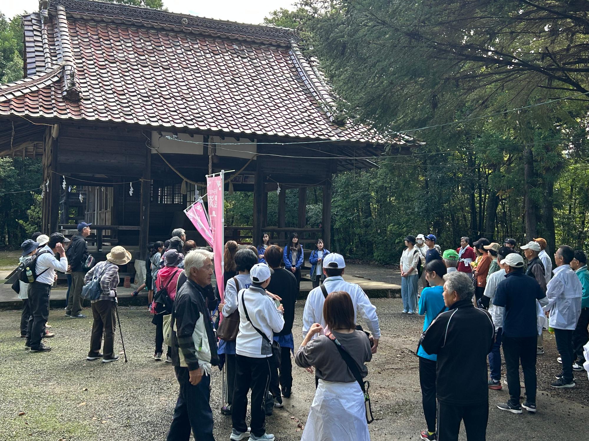 伊保山神社でのクイズ