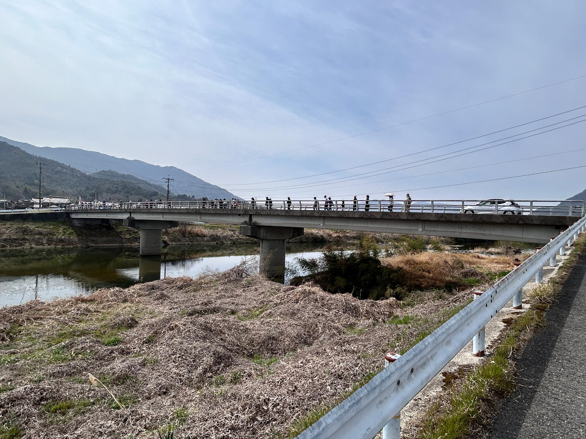 さくらウォーク（明治橋を渡って左折）