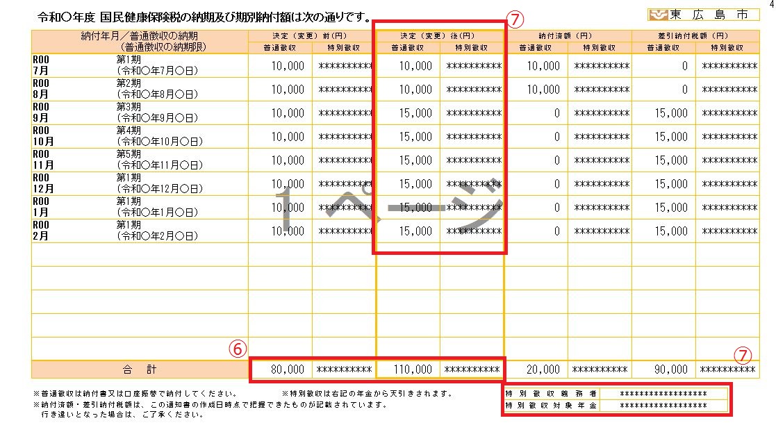 納税・決定通知書 4ページ目