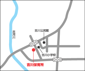 吉川保育所への地図