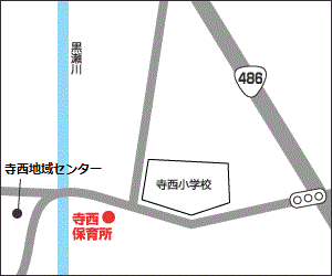 寺西保育所への地図