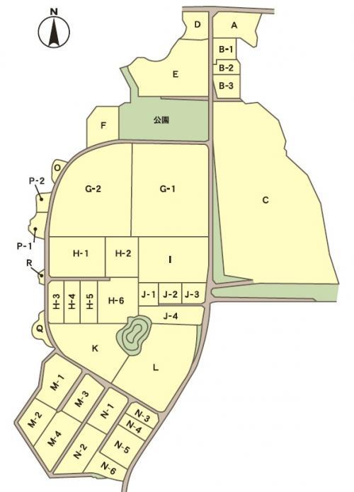 東広島中核工業団地の分譲図のイラスト