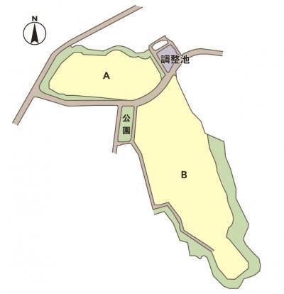 原地区工業団地の分譲図のイラスト