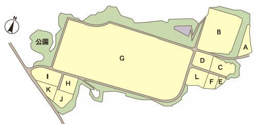 吉川地区工業団地の分譲図のイラスト