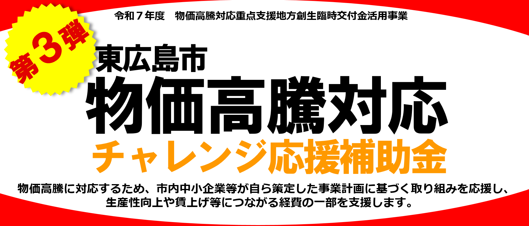 第3弾チャレンジ応援補助金