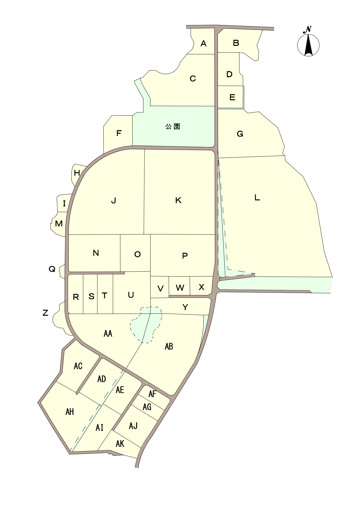 東広島中核工業団地の分譲図のイラスト