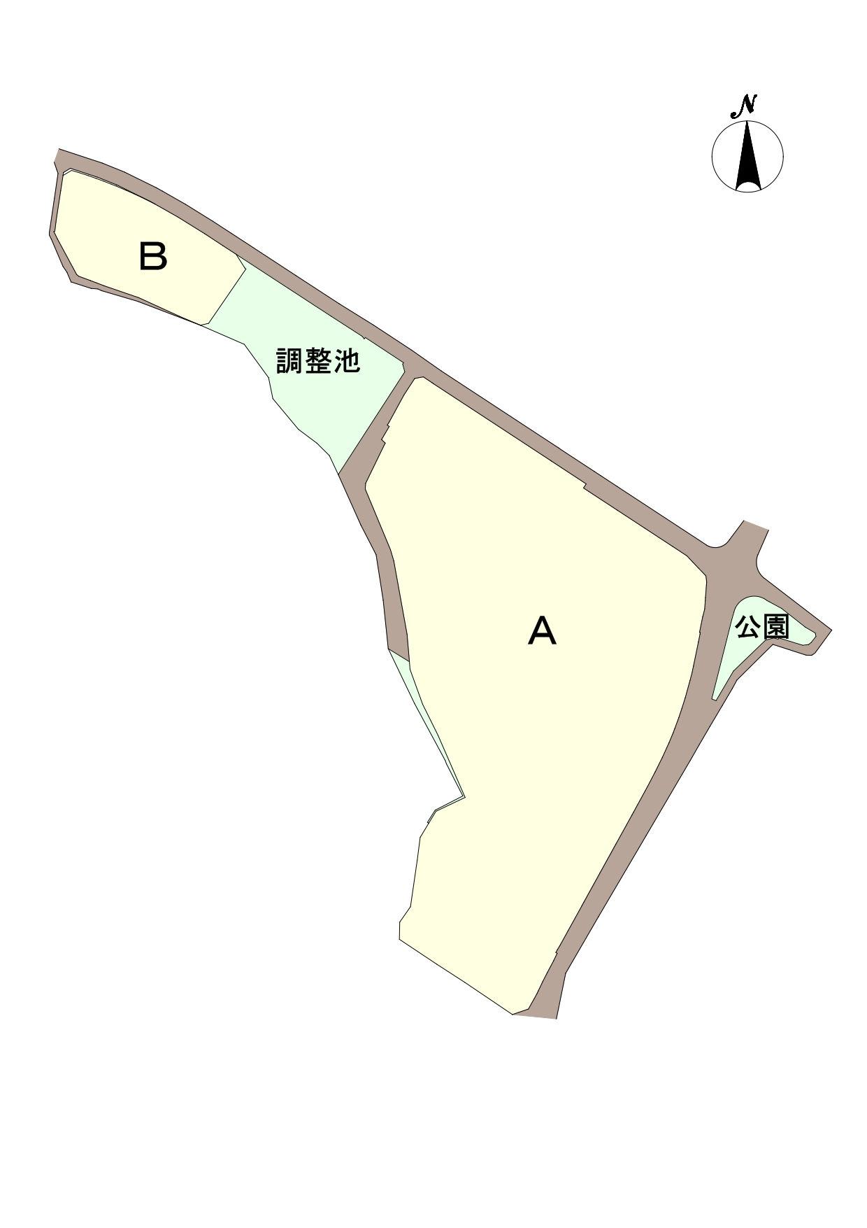 飯田研究団地の分譲図のイラスト