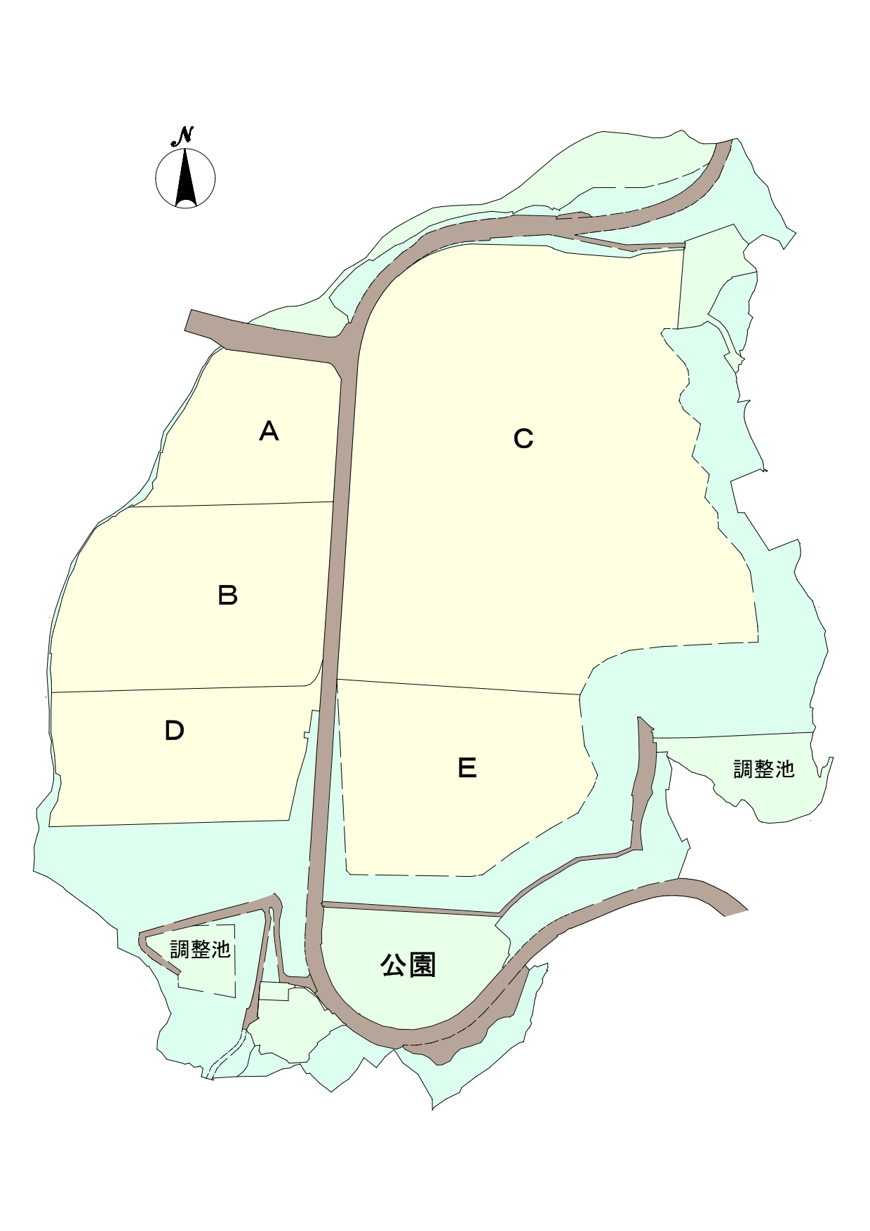 河内臨空団地の分譲図のイラスト