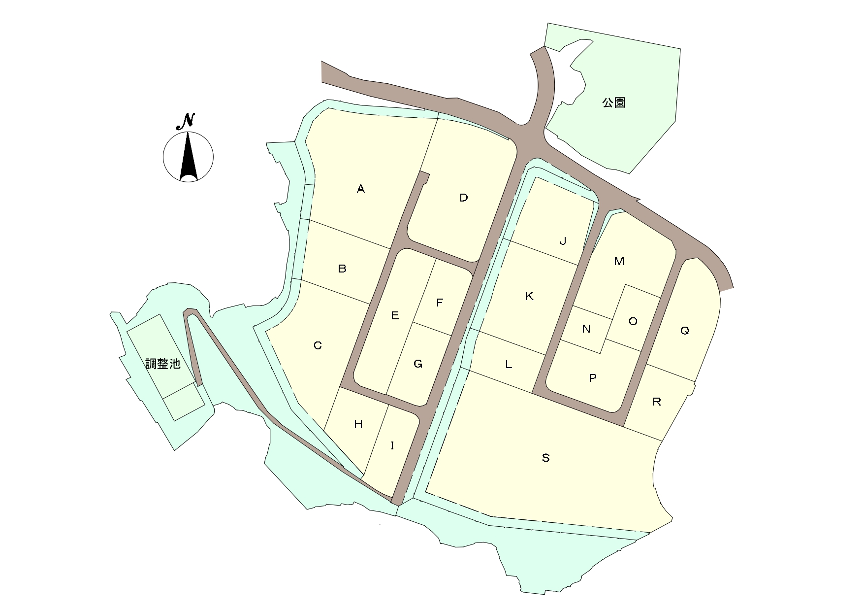 黒瀬工業団地の分譲図のイラスト
